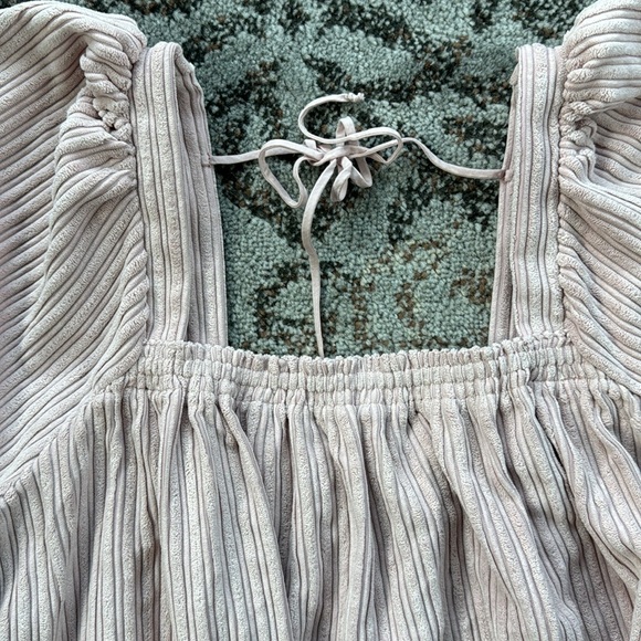 Free People Raquel Corduroy Top Dusty Pink Medium - Picture 2 of 10